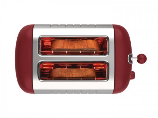 DUALIT® Lite Brödrost 2 skivor, 1100 W blank röd