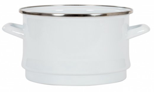 Kockums Durkslag, ø18 cm, emalj, Kockums Vit