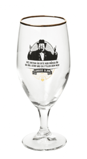 Edward Blom, Ölglas 40 cl, No:5 ”Det viktiga är inte hur många år du får..."