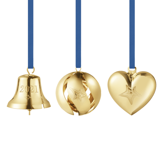 Georg Jensen Cristmas Collection 2021 Gåvoset 3 delar, Guld