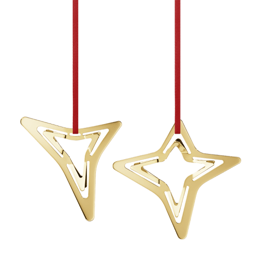 Georg Jensen Cristmas Collection 2021 Ornament Tre-&Fyrstjärna, Guld
