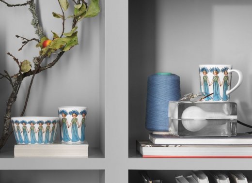 Elsa Beskow Mugg 40 cl med hänkel; Blåklint