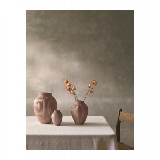 Knabstrup Ripple Vas 27 cm, Mat Dusty Rose