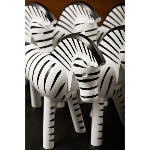 Kay Bojesen Zebra svart/vit 14cm