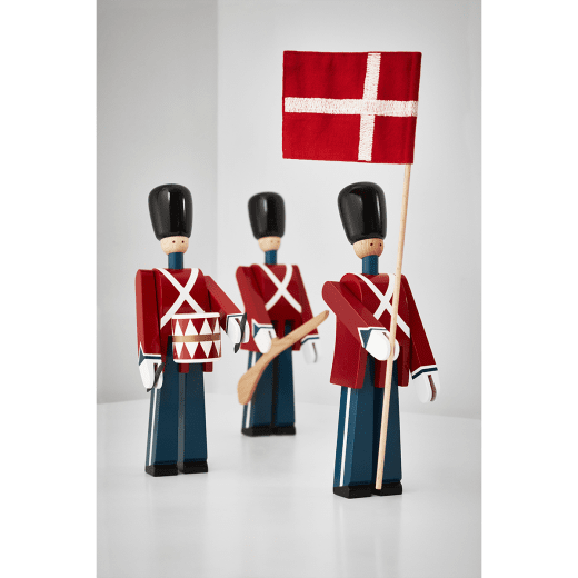 Kay Bojesen Fanbärare liten röd/blå/vit 22 cm