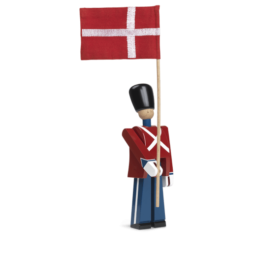 Kay Bojesen Fanbärare liten röd/blå/vit 22 cm