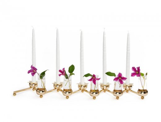 Klong Costella ljusstake Stor Mässing 10 st