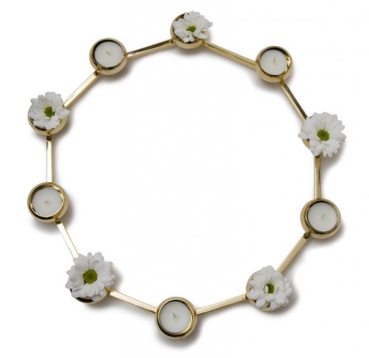 Klong Costella ljusstake Stor Mässing 10 st