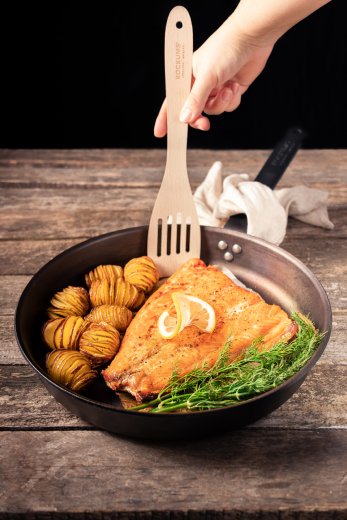 Kockums Jernverk inbränd Stekpanna, kolstål 30 cm