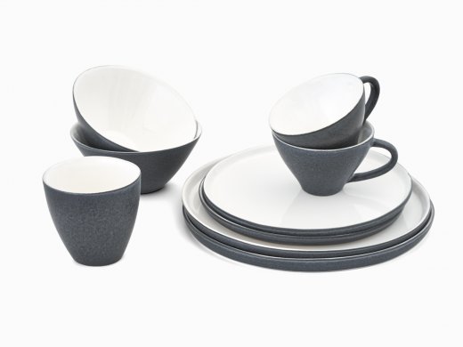 Emelie Leijon Kopp Kontrast med öra mörkgrå/vit