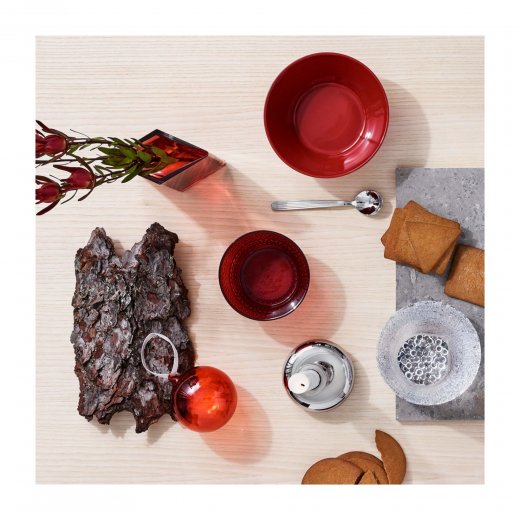 Iittala Kastehelmi skål 23 cl Tranbär röd