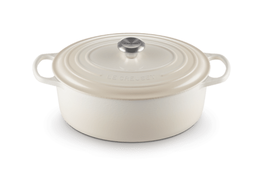 Le Creuset Signature Oval Gryta gjutjärn 6,3 liter 31 cm, Meringue