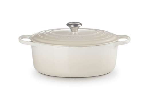 Le Creuset Signature Oval Gryta gjutjärn 6,3 liter 31 cm, Meringue