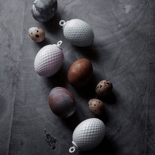 Lyngby Porcelæn Rhombe Påskhänge 7,5cm lavendel