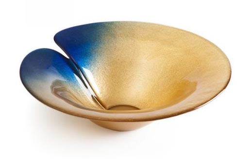 Målerås Glasbruk Magic Gold Skål mellan 24cm