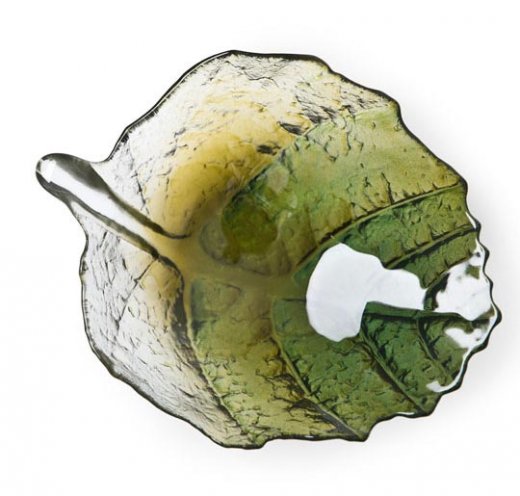 Målerås Glasbruk Folia Skål liten skogsgrön 18cm