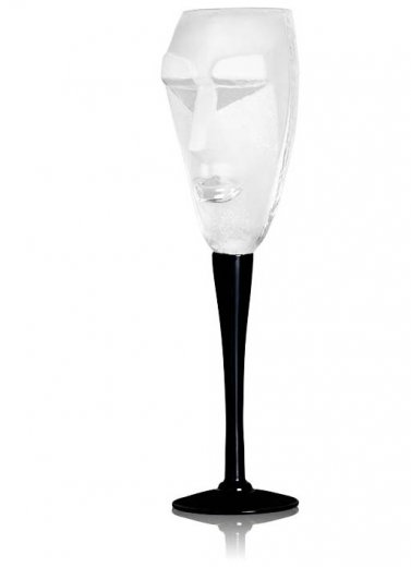 Målerås Glasbruk Kubik Champagneglas 1st klar 25cl