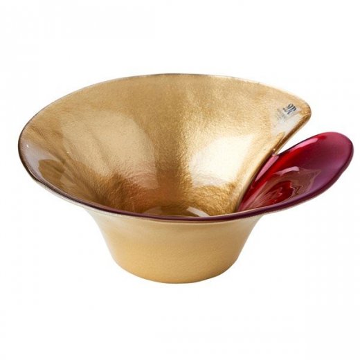 Målerås Glasbruk Magic Gold/Red Ljuslykta 11,5cm