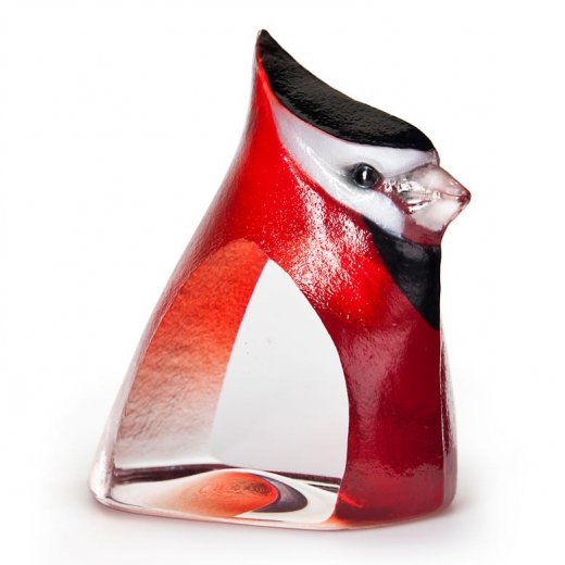 Målerås Glasbruk Birdie 12,5 cm röd
