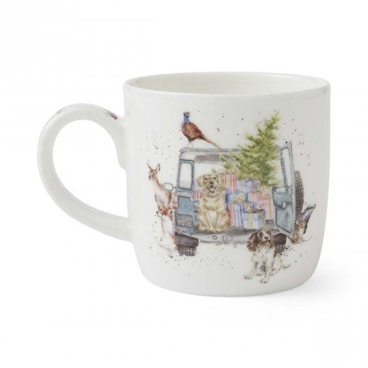 Wrendale Designs Mugg 31 cl, Driving Home for Christmas