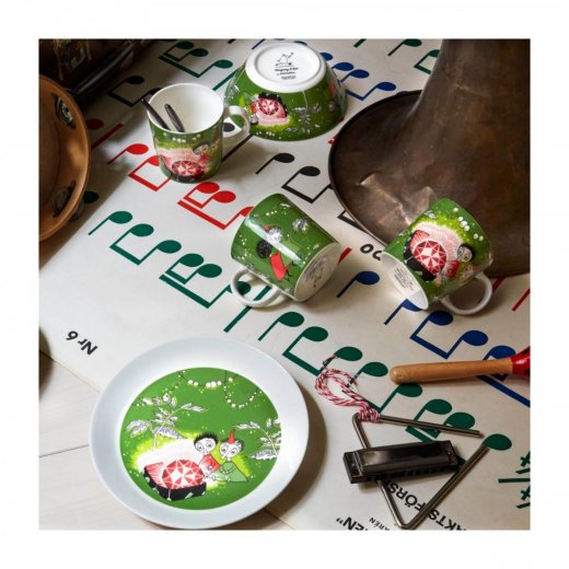 Arabia Mumintallrik 19cm Tofslan & Vifslan röd rubin