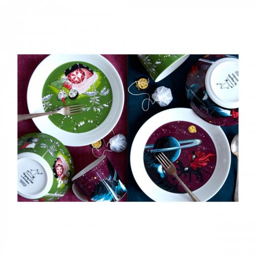 Arabia Tallrik Mumin 19 cm Trollkarlen, Lila