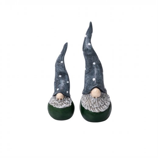 Nääsgränsgården Dekortomte 2-pack 7,5/10cm, Grön