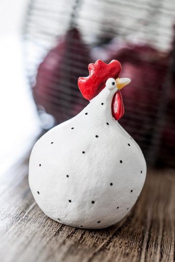 Nääsgränsgården Höna vit 9,6cm