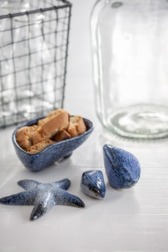 Nääsgränsgården Salt och peppar Mussla, blå 10cm