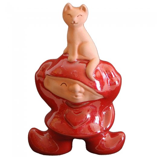 Nittsjö Keramik Luvnisse kisse 15 cm