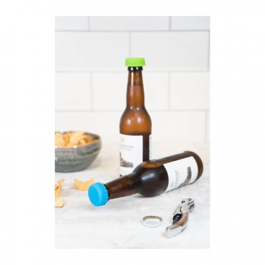 Pulltex Silicone Beer Stopper 2-pack, Svart, Grön