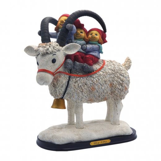 Lidberg Julbock Stor med 3 Barn 35 cm