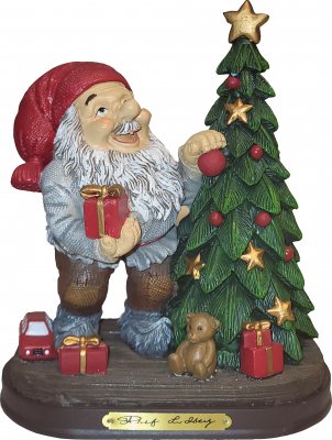 Lidberg Tomte med Gran 17 cm