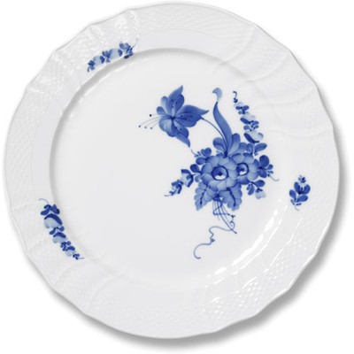 Royal Copenhagen Blå blomst tallrik 21 cm flat