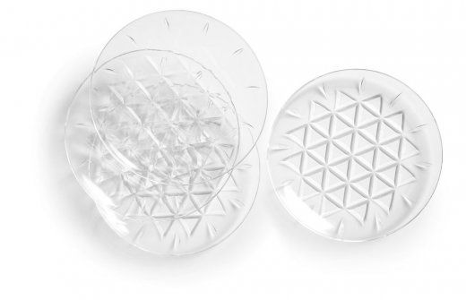 Sagaform Picknick tallrik 4-pack , transparent Ø 210 H 19