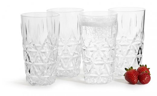 Sagaform Picknick stort glas 4-pack, 40cl