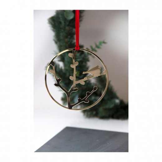 Pluto Design Blankpynt Stor Domherre, Guld
