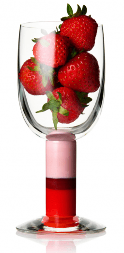 Studio Gunnar Cyrén Popglas nr 8, Rosa/mörkröd/röd