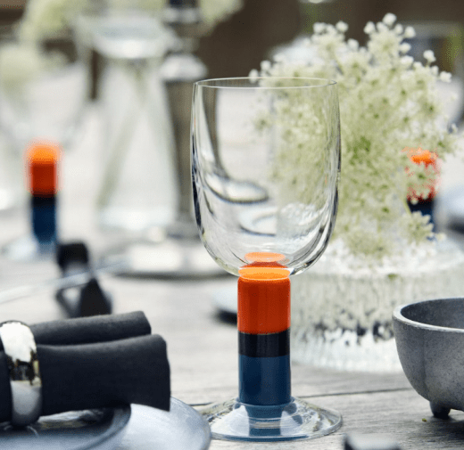 Studio Gunnar Cyrén Popglas nr 9, Orange/svart/grå