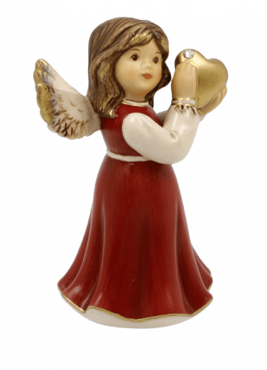 Goebel Skyddsängel Follow your Heart, 8,5 cm Bordeaux