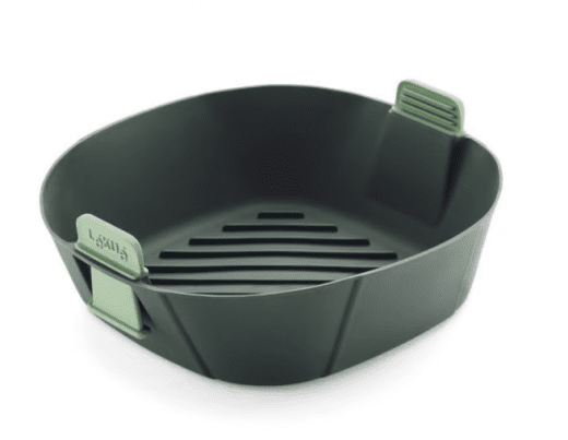 Lékué Korg för Airfryer L, platinumsilikon 22x22x8,5 cm