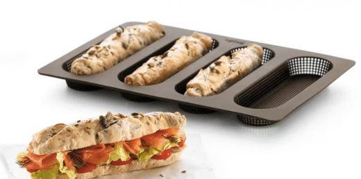 Lékué Silikonform för 4 minibaguette