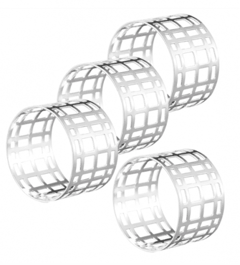 Dorre Servina Servettringar 4-pack, Försilvrigad