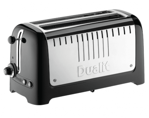 Dualit Brödrost Lite Lång 4 skivor 1850 W, Svart