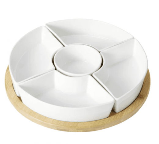 Dorre Samara Skålset 6 delar med Roterande Bambubricka 28cm