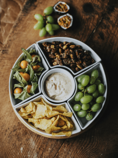 Dorre Samara Skålset 6 delar med Roterande Bambubricka 28cm