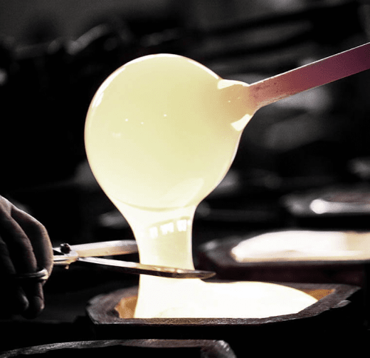 Målerås Glasblock Pensée Floral Fantasy, Blå 8,5x11 cm