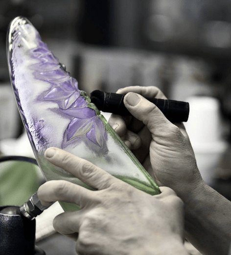 Målerås Glasblock Mini Dalahäst, Röd, 6x5,5 cm