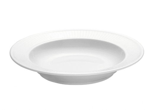 Pillivuyt Plissé Tallrik Djup 22 cm, Vit