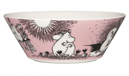 Arabia Mumin Skål 15 cm, Kärlek Rosa